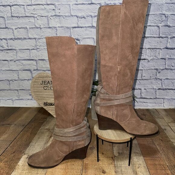 Emu Australia women's 10 wedge heeled tall leather boots - Picture 3 of 16